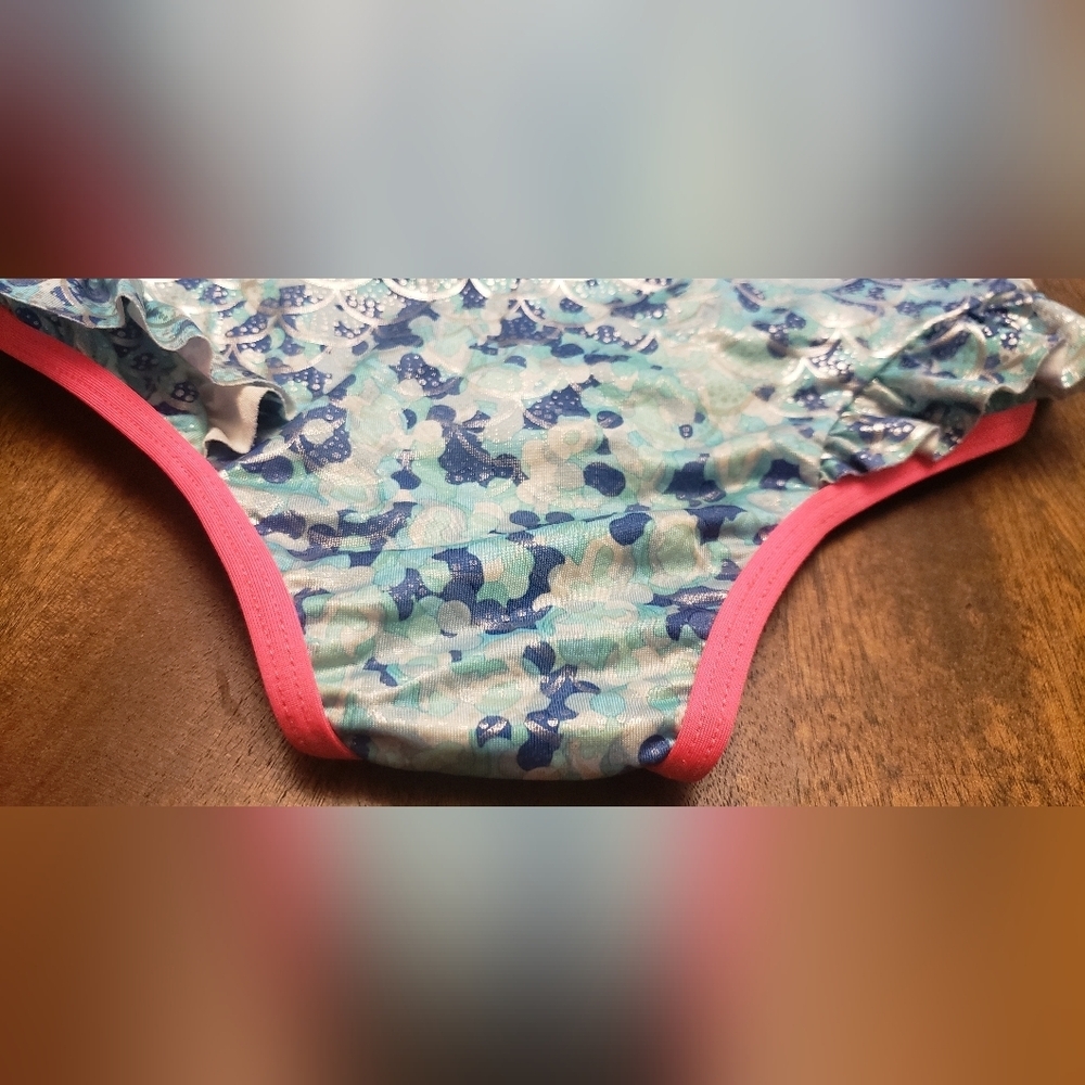 Limited Too Swimwear with Ruffle Trim - Blue and Pink Size 6x - Picture 9 of 13
